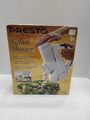 Presto Salad Shooter 02910 Electric Food Slicer Shredder  New In Box. Yellow Box - Image 1 of 4