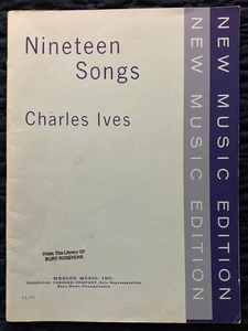 Nineteen Songs by Charles Ives New Music Edition 1935 SC Merion Music - Picture 1 of 10