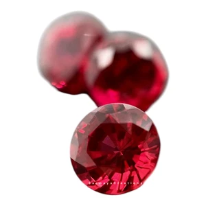 4.5 mm Lab grown Red Ruby Loose Gemstone for jewelry making Round Cut VVS1 - Picture 1 of 4