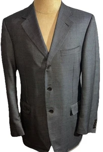 Cappotto sportivo uomo CANALI lana/seta marrone check doppia ventilazione tg 54/44R usato - Foto 1 di 11