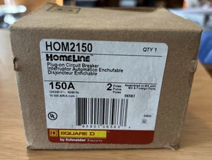 Neu Leitungsschutzschalter Square D Homeline HOM2150 2-polig 150 Ampere steckbar - Bild 1 von 7