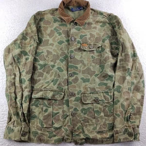 Vintage Polo Ralph Lauren Camouflage Hemd Jacke Herren Medium Vintage Vogel Tasche Jagd - Bild 1 von 9
