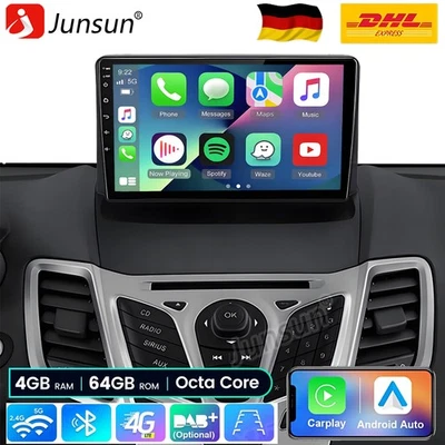 8Kern 4G+64GB Für Fiesta 2009-2011 Android 13 Autoradio CarPlay GPS Navi SWC DAB - Bild 1 von 4