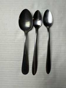 Vintage SILCO Stainless Steel Lot Of 3 Iced Tea Spoons Long Handled Big Spoon - Picture 1 of 4