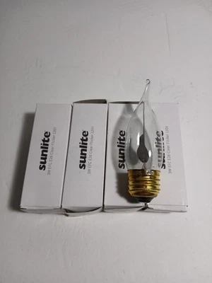 Flicker Flame Tip Chandelier Light Bulb Sunlite Medium Base E26 3w - 4 Pack - Image 1 of 4