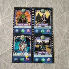cartes collector TRADING CARD star wars BN - lot de 4 cartes sans double
