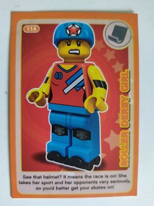 Lego Create The World Incredible Inventions Trading Card # 114 Roller Derby Girl