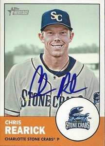 Chris Rearick 2012 Topps Heritage Signed Card