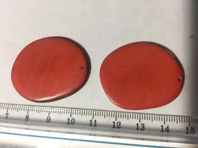 Tagua Nut wood Chip Slice Tagua Nut Pendant Beads 25mm to 50mm    - Image 1 of 4