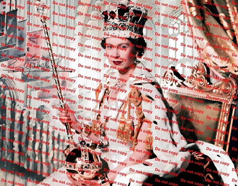 KÖNIGIN ELIZABETH II - GROSSFOTO - DRUCK !!! - Bild 1 von 1