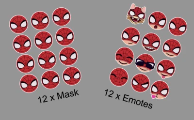 Spiderman 12 x Circle Stickers - Cake Topper - Party Bag Gift - Image 1 of 3