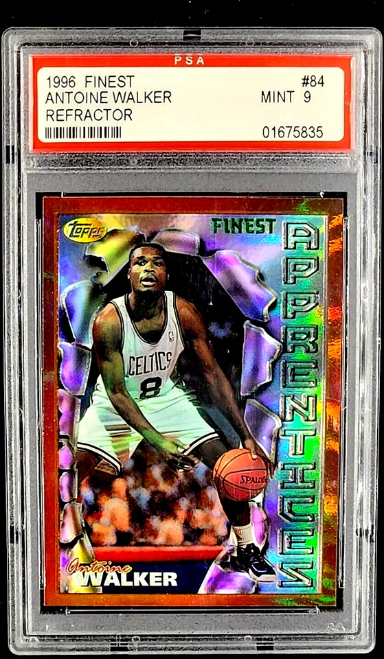 Topps Finest Refractor #84 1996 Antoine Walker radiocontrol novato PSA 9 *Solo 3 superiores* Foto 1 de 4