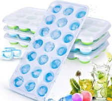 XIMU Stampo Ghiaccio con Coperchio【4 Pezzi】 84 Cubetto di Ghiaccio, 4 Pack