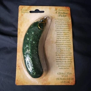 Adorno Navidad Pepinillo Mañana Tradición Nuevo Antiguo Stock Paquete Original - Imagen 1 de 5