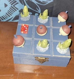 FAMILIENSPASS!! Tic Tac Toe Spiel Holz Fisch Bobber Maritim Klapp Holzbox 10 Teile  - Bild 1 von 9
