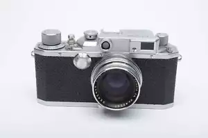 Canon model III 35mm Rangefinder w/Serenar 50mm f1.9 + Case, cap, works great - Picture 1 of 13
