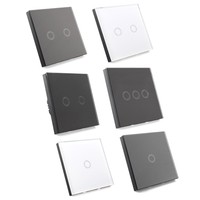 1X(Interruptor de luz con Interruptor de pared de pantalla tactil de vidrioA3G5)
