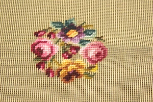 Vtg Tapestry Floral Handmade Wall Hanging Pillow 12" x 11" -M -9 - Picture 1 of 6