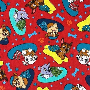 Paw Patrol Spin Master Bedtime Red Sewing Quilting Cotton Fabric FQ - Picture 1 of 2