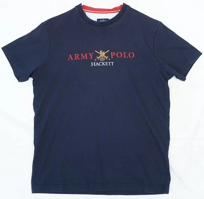 Hackett Army Polo Team camiseta de algodón azul marino para hombre L - Imagen 1 de 4