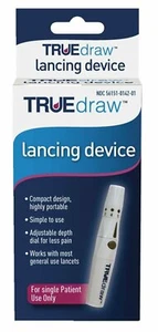 Truedraw Lancing Device Pen Diabetic Blood Glucose Test Single Use 1 ct 2 Pack - Imagen 1 de 4