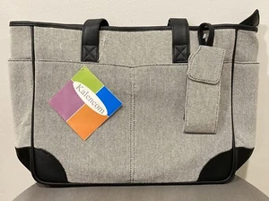 NWT Kalencom Diaper Bag Mid City Tote Kicker & David Design Black White Classic - Picture 1 of 4