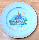 WALT DISNEY WORLD Magic Kingdom Cinderella's Castle Plate Vintage Made in Japan