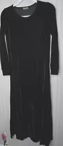 Urban CoCo Womens DRESS S Black Witchy Velvet Knit Pullover Maxi Long Sleeve NEW - Picture 1 of 12