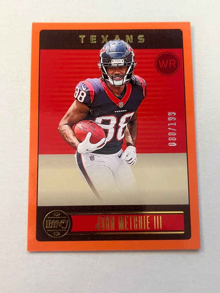 JOHN METCHIE III 2023 LEGACY ORANGE /199 TEXANS #38 - Image 1 of 2
