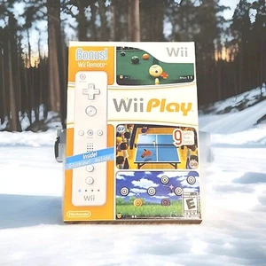 Wii Play Nintendo Wii Spielepaket Wii Remote mit Nunchuck Cib getestet funktioniert super - Bild 1 von 6
