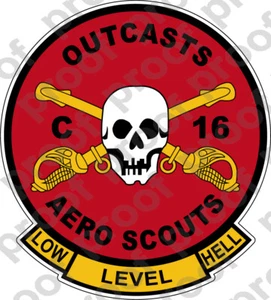STICKER ARMY 16TH REGIMENT AERO SCOUTS C TROOP - Picture 1 of 1