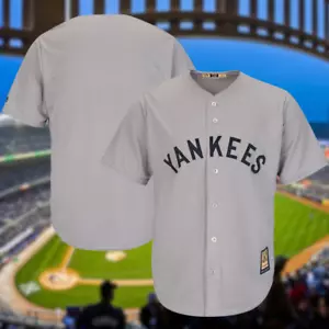 New York Yankees Gray Cooperstown Collection Majestic CoolBase Jersey Sz. 4XL - Picture 1 of 10