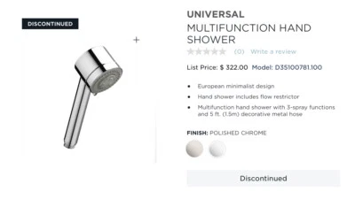 DXV by American Standard (D35107781.427) 5 Function Hand Shower -Polished Chrome - Image 1 of 2