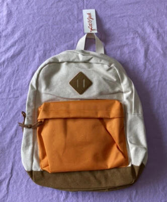 Cat & Jack Boys' Pocket Backpack Orange/Beige