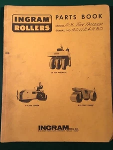 Ingram Roller 5-8 Tonnen Tandem G-8 UC263 Teilekatalog Handbuch Buch - Bild 1 von 4