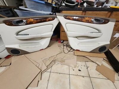 04-08 JAGUAR XJ8L SUPER V8 VANDEN PLAS LEFT RIGHT REAR INTERIOR DOOR PANELS NED - Image 1 of 2