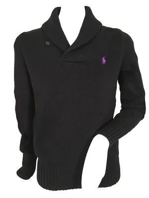 NEW Polo Ralph Lauren Womens Shawl Collar Sweater! 5 Colors Black Blue Green Red - Image 1 of 4