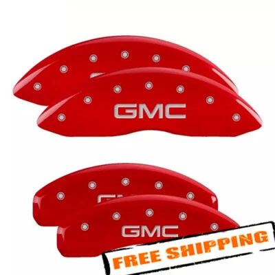 MGP 34217SGMCRD Gloss Red Caliper Covers for 19-21 GMC Sierra 1500 - Image 1 of 3
