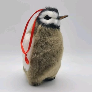 Handemade Fluffy Penguin Ornament Decor 5" Tall EUC - Picture 1 of 10