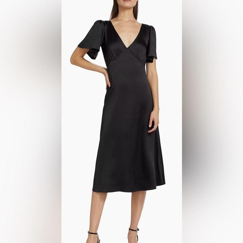 Abito midi in raso manica corta di Michael Kors taglia large nuovo con etichetta