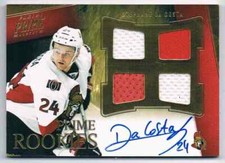 2012-13 PRIME STEPHANE DA COSTA ROOKIE AUTO FOUR JERSEYS 2 COLORS 048/199 OTTAWA