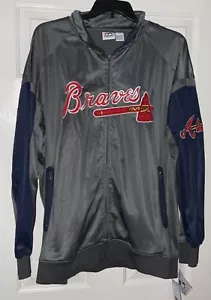 Majestic ATLANTA BRAVES Men’s Baseball Full Zip Jacket Size 4XL NEW w/ Tags - Picture 1 of 12