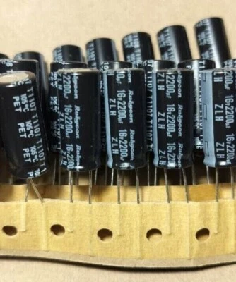 Japan Rubycon 2200uf 16v Radial Capacitor 16v2200uf Low ESR (Replacing 10v 6.3v)