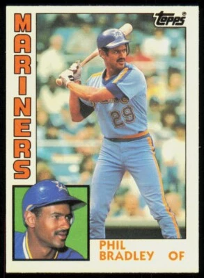 1984 Topps Traded Phil Bradley Seattle Mariners #15T - Image 1 of 2