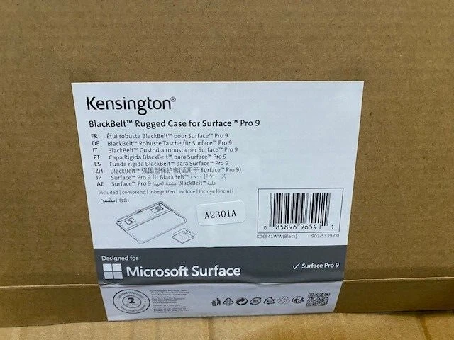 KENSINGTON BLACKBELT RUGGED CASE FOR SURFACE PRO 9, BLACK K96541 (NEW) - Image 1 of 1