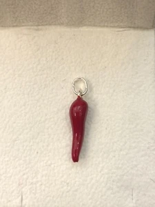 Corno ciondolo in argento e smalto rosso-Gioielleria Ottaviani Roma dal 1894 - Imagen 1 de 2