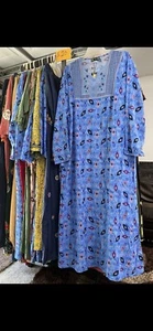 XL Women New Long Dress Long Sleeve Abaya Gown Kaftan Soft Fabric 56 Inches Long - Picture 1 of 6