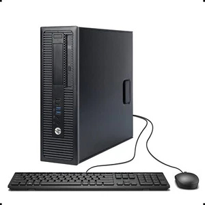 HP 600G1 Intel i5 Quad Core 8GB RAM 500GB HDD Windows 10 Pro PC with Keyboard... - Picture 1 of 1