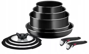 TEFAL INGENIO EASY COOK & CLEAN JUEGO DE OLLAS 10 PIEZAS, OLLAS SARTENES TAPAS ASOS - Imagen 1 de 11