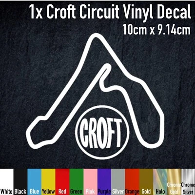 HYPERMOLES Croft Circuit Track Race Vinyl Decal Sticker, BTCC, HPM012